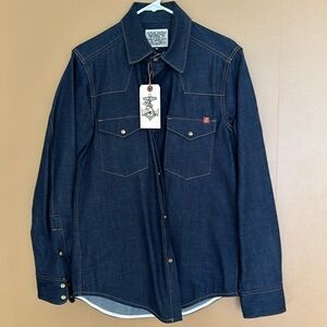 Brand New With Tags !! Ship John Long Sleeve Selvedge 12oz Denim Shirt